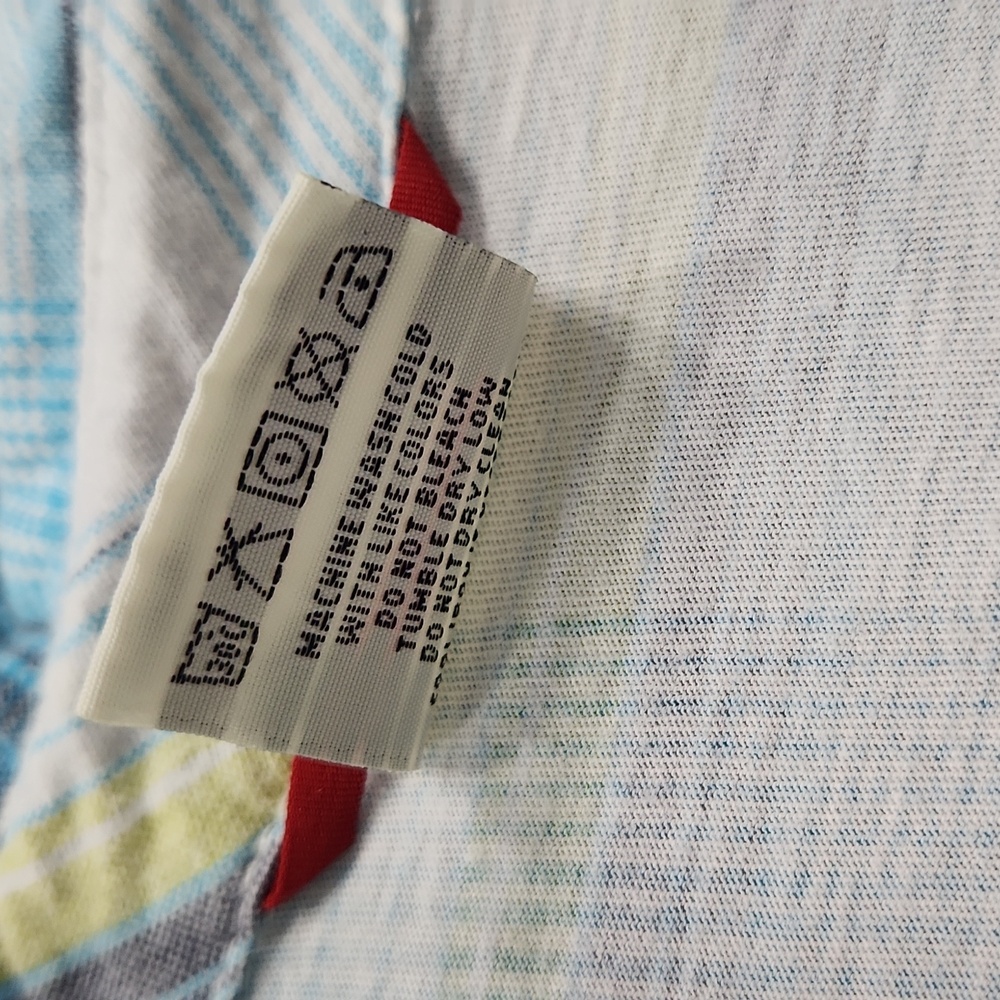 Unionbay Blue Yellow White Plaid Button Down Shirt small - Picture 3 of 15